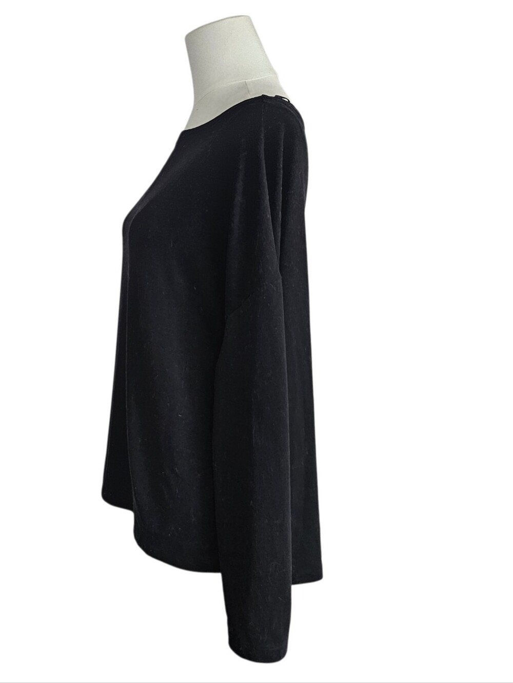 AllSaints Black Rita Tee Long Sleeve Crew Neck Top Size S - Picture 4 of 7